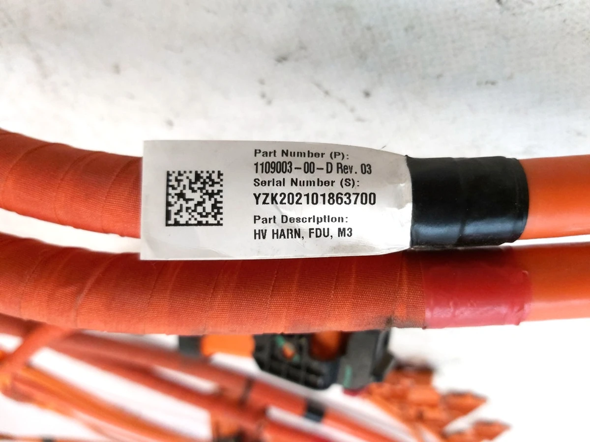 3 HIGH VOLTAGE HARNESS - FRONT DRIVE UNIT complete with brackets  AWD REV03 Tesla Model 3, Model 3 Jan 2024, Model Y, Model Y Feb 2025 1109003-00-D