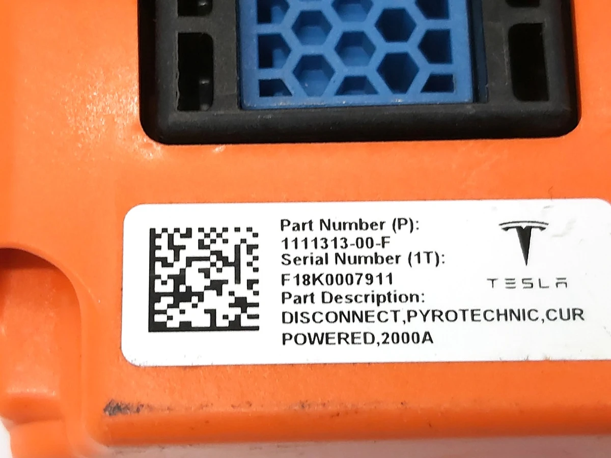 DISCONNECT - PYROTECHNIC - CUR POWERED - 2000A Tesla Model S, Model S REST, Model X 1077177-00-B