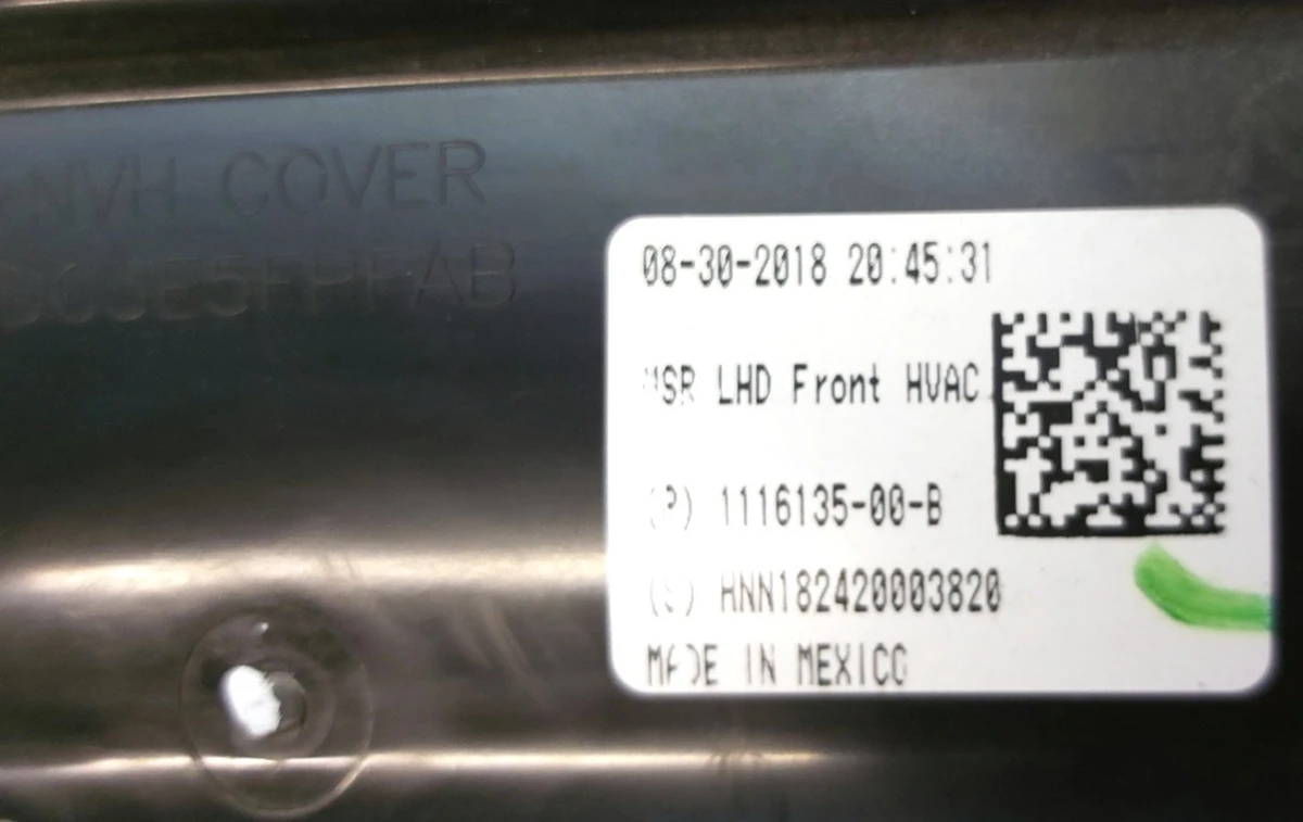 6 Печка салона без сервоприводов Tesla model S REST 1116135-00-C