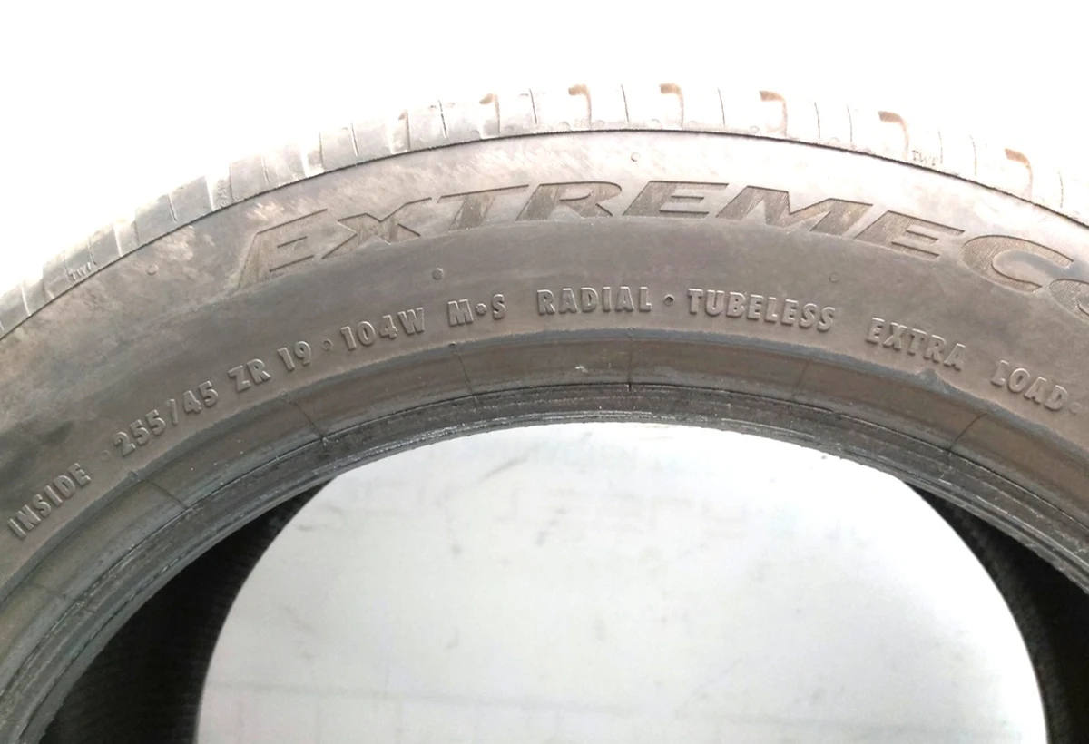 Шина 255/45 ZR19 104W XL 19AS CONTINENTAL EXTREME 5.81 mm data 31/21 Tesla model Y 1188211-00-B