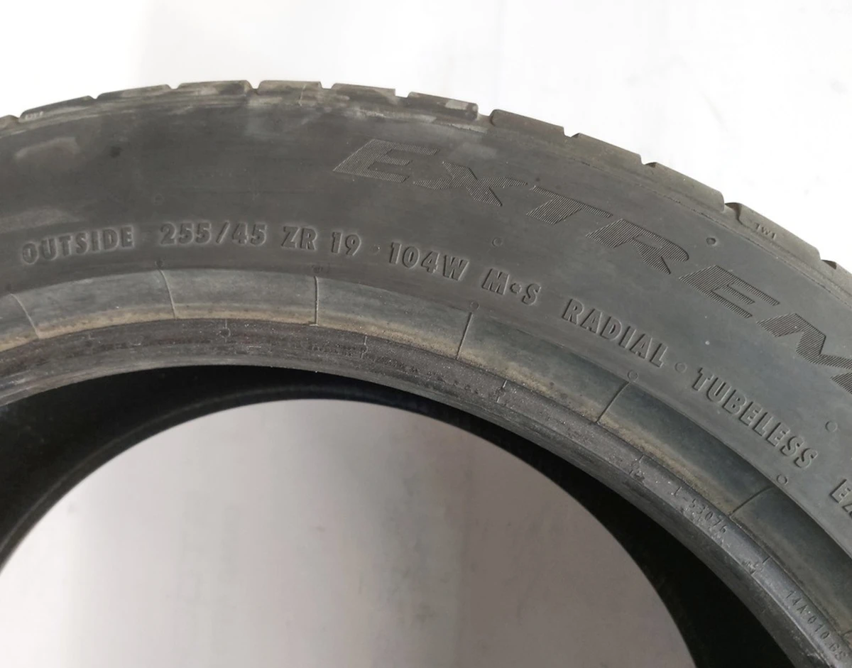 Шина 255/45 ZR19 104W XL 19AS CONTINENTAL EXTREME 7.50 mm data 31/21 Tesla model Y 1188211-00-B