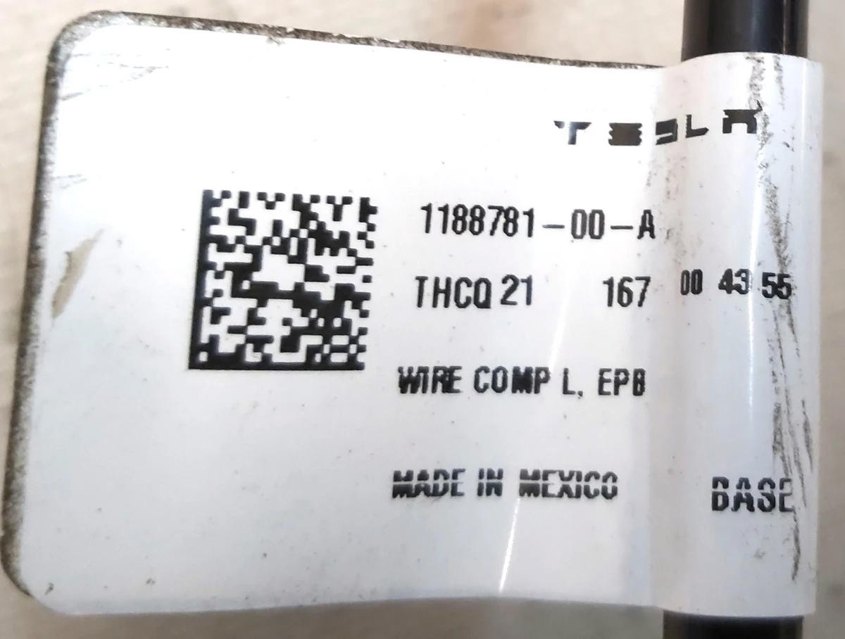 6 Wire Component LH - EPB - Base Tesla Model Y 1188781-00-A