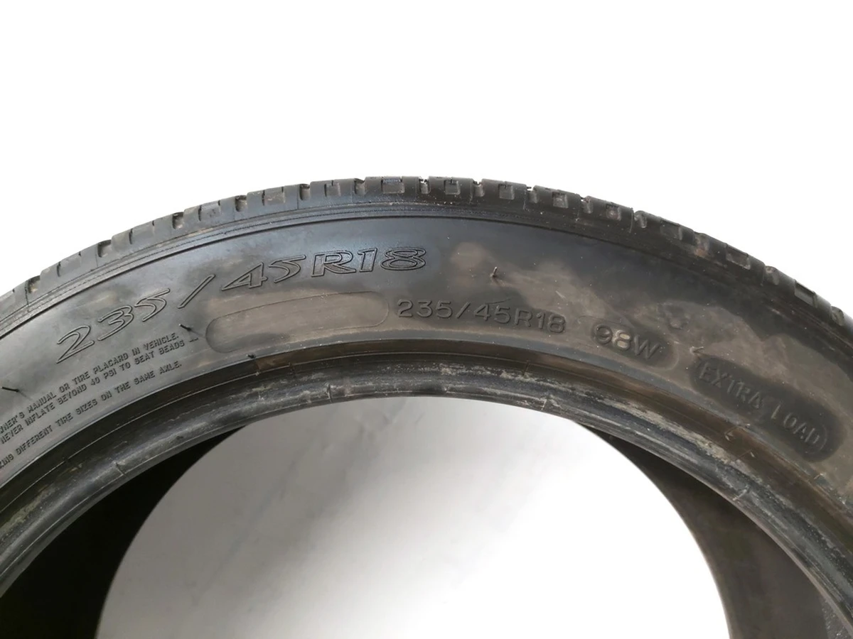 1 235/45R18 98W A/S MICHELIN TIRE PRIMACY MXM4 T1 3,00 mm data29/21 Tesla model 3 1234215-00-A