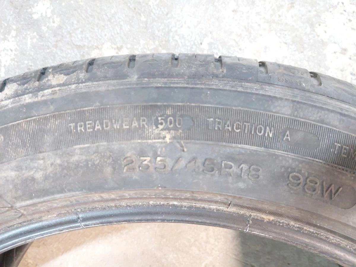 1 Шина 235/45R18 98W EXTRA LOAD MICHELIN PRIMACY MXM4 T0 (3.80mm) Tesla model 3 1234215-00-A