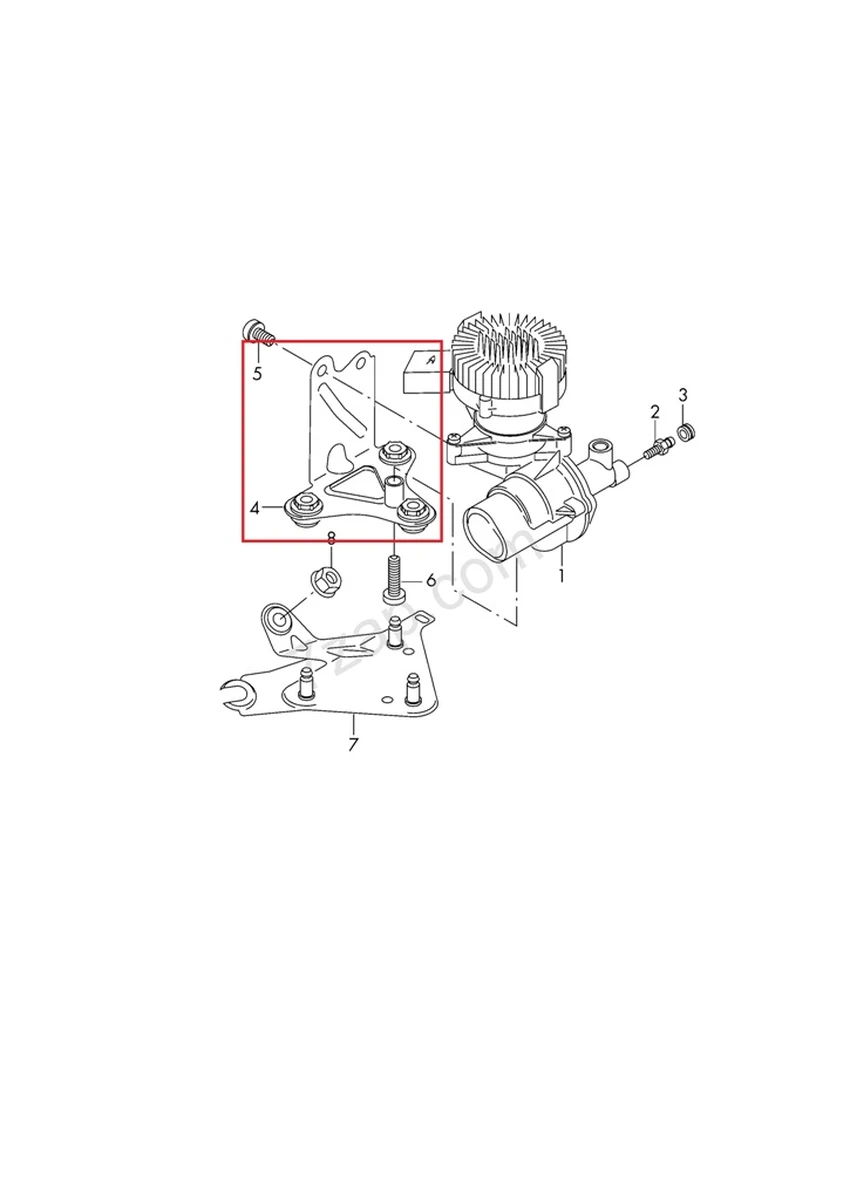 Bracket for brake receiver Volkswagen E-GOLF 12E612391D
