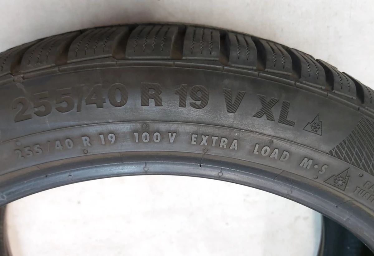 1 Шина 255/40R19 V XL CONTINENTAL WINTER CONTACT data 41/18 (7.00mm) Tesla Model S, Model S REST, Model S Feb 2021 1420241-00-B