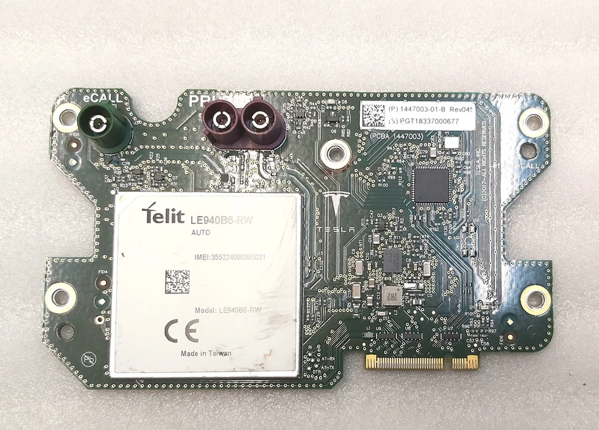 2 Модем EU (LTE) REV045 TELIT (INTEL) Tesla model S REST, model X, model 3, model Y 1521914-S1-B