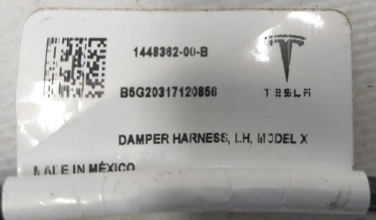 DAMPER HARNESS, LH, MODEL X {MX} 1448362-00-B
