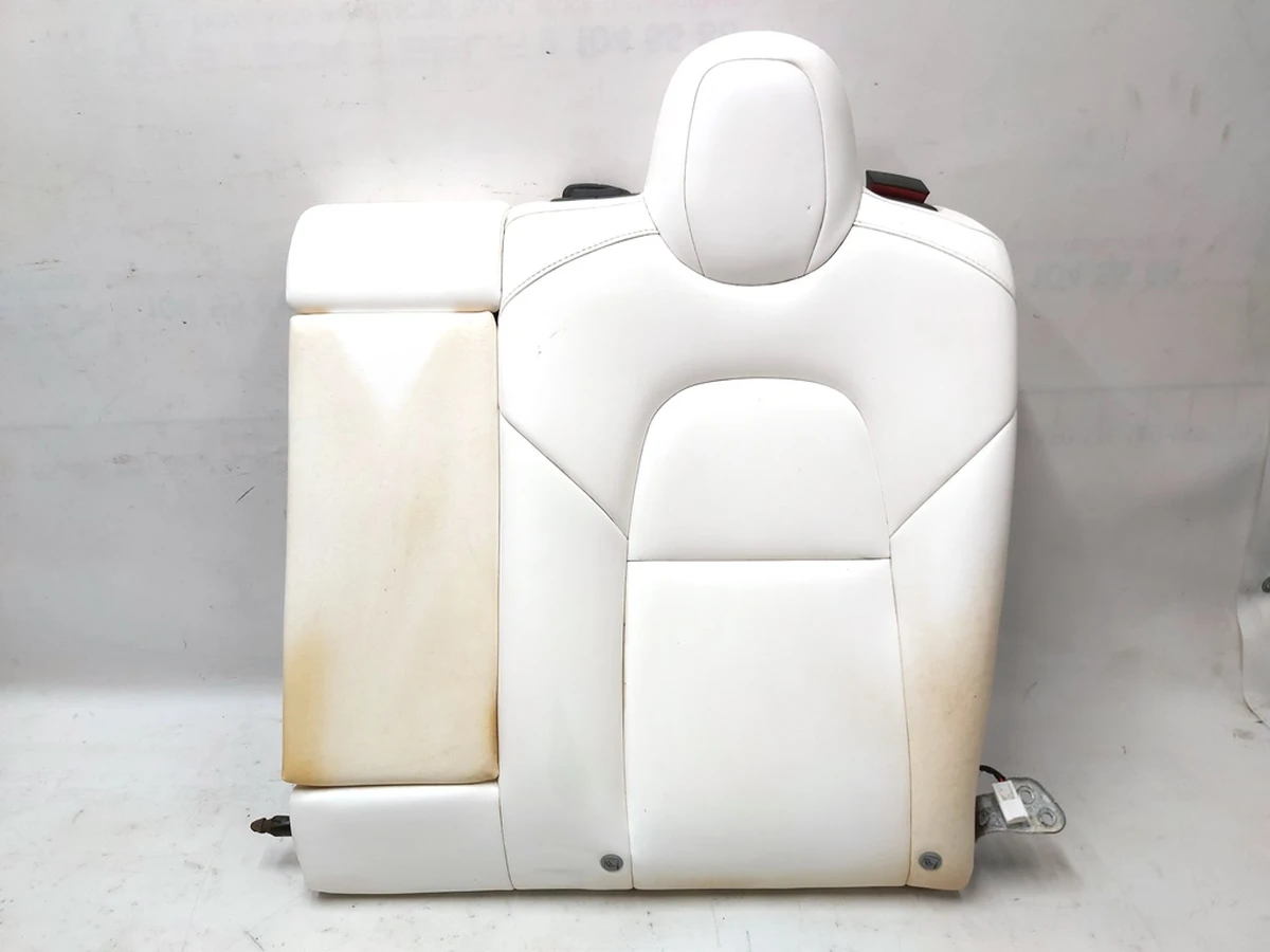 1 Спинка сиденья 2-го ряда двойная WHITE в сборе с центральным подголовником и подлокотником Tesla model 3 1455035-00-A