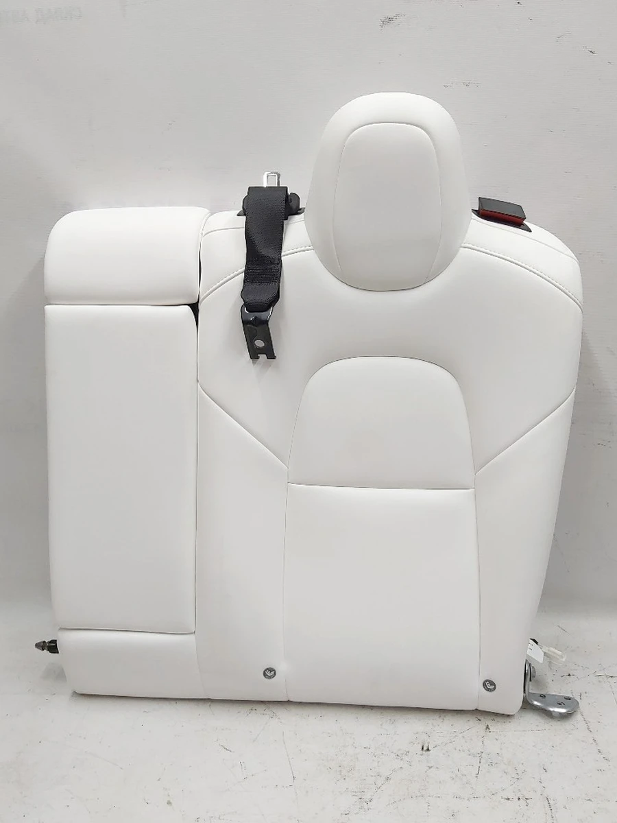 4 Спинка сидіння 2-го ряду подвійна PUR WHITE у зборі з центральним підголовником та підлокітником Tesla Model 3 7654329-02-C