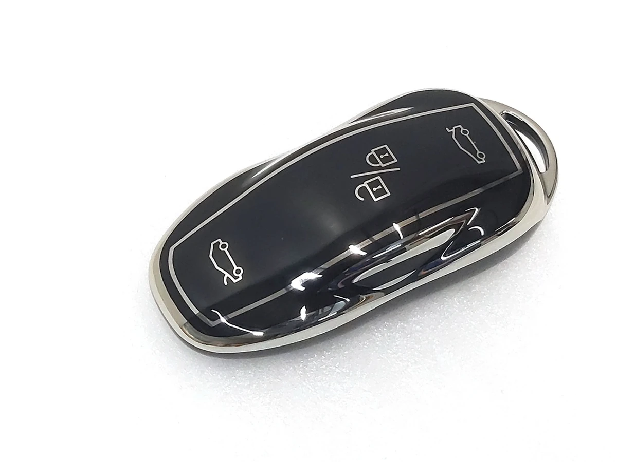 1 Чехол защитный для ключа (брелка) открытия автомобиля SILVER BLACK Tesla all models (кроме Model X, Model X Mar 2021) 1819445-00-B 1 Чехол защитный для ключа (брелка) открытия автомобиля SILVER BLACK Tesla all models (кроме Model X, Model X Mar 2021) 1819445-00-B