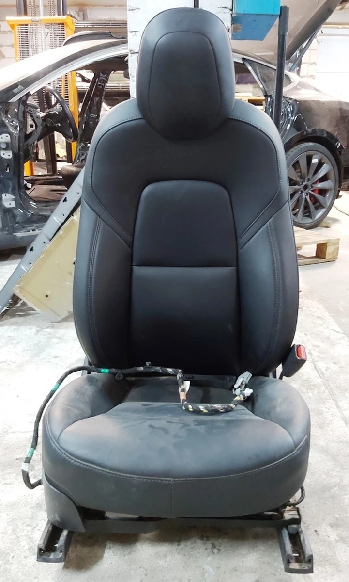 2 Сиденье пассажирское с подогревом без преднатяжителя,датчика,подушки,кнопок,блока PREM PUR BLK Tesla model 3 7654324-01-C