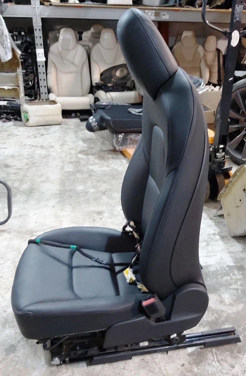 2 Heated passenger seat without adjustment block, buttons, pretensioner, sensor, airbag, slider PREM PUR BLK Tesla model 3, model Y 7654324-01-B