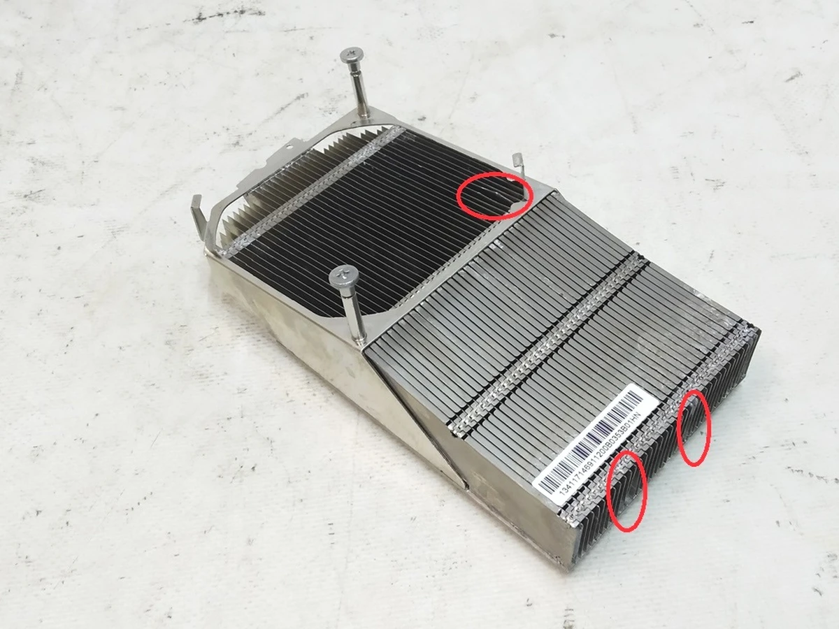 4 Радиатор вентилятора охлаждения модуля автопилота (повреждение) 3.0 Tesla Model X 1655000-70-I, 1469403