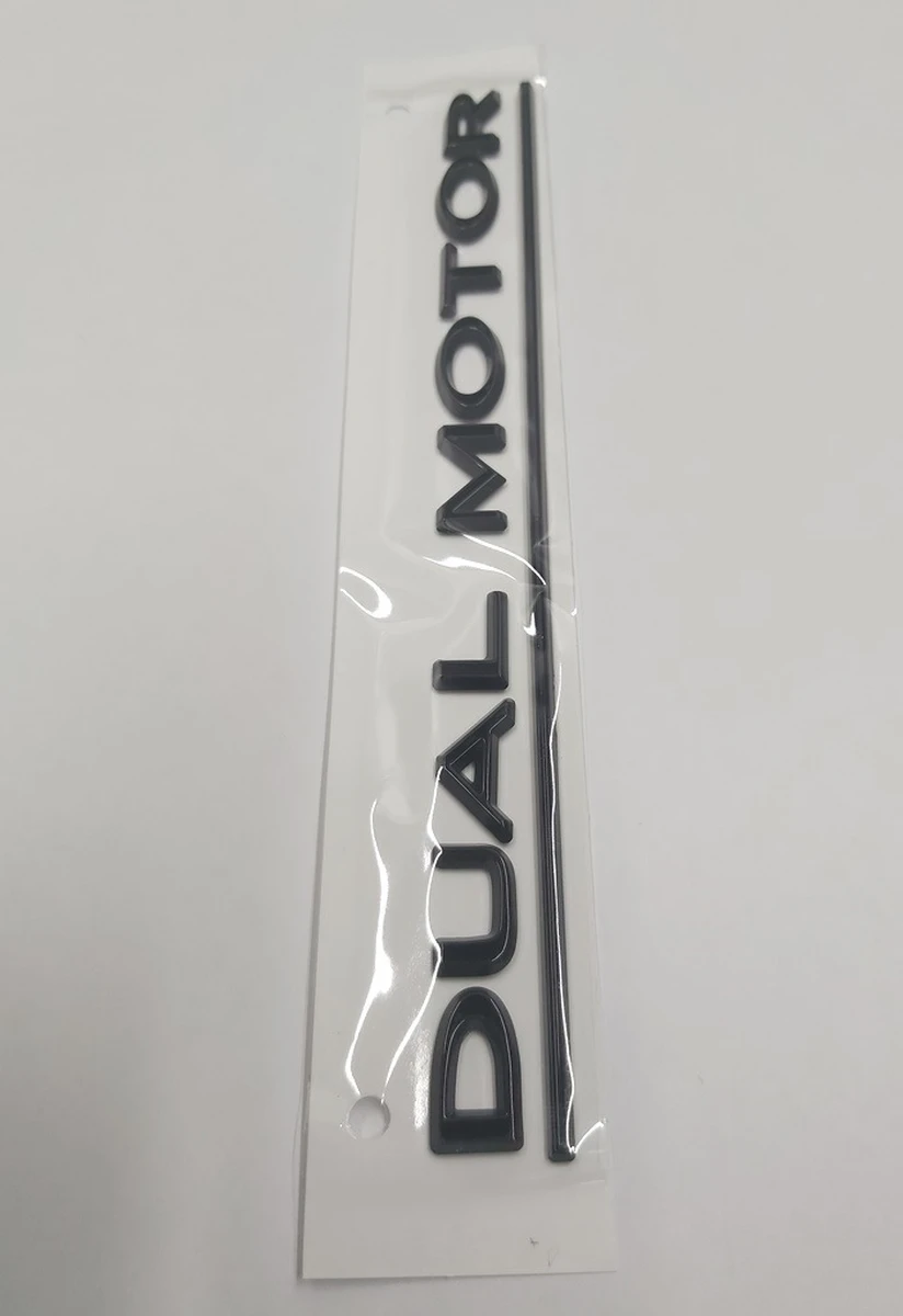 5 Эмблема "DUAL MOTOR" black крышки багажника NEW (Китай) Tesla all models 1484849-00-A