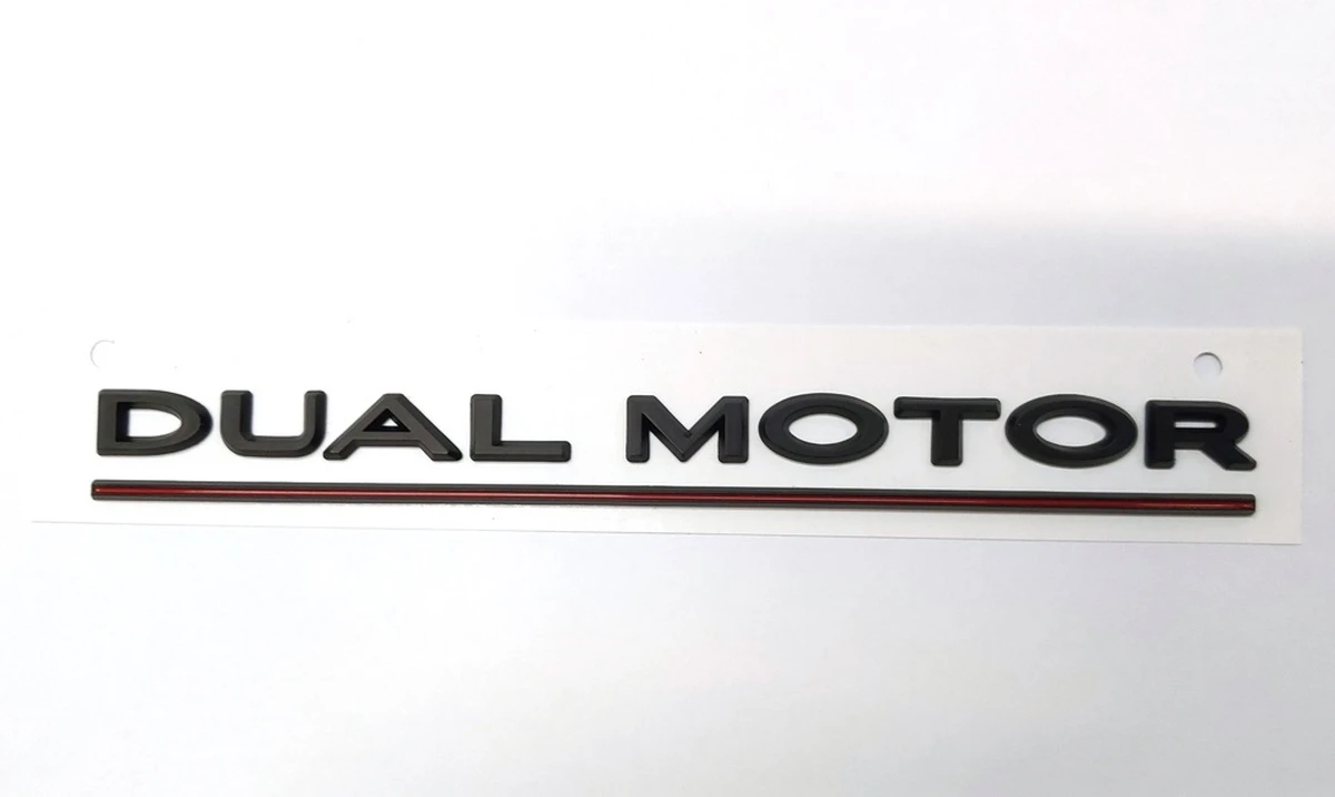 5 M3 DUAL MOTOR PERFORMANCE BADGE, EF black-red Tesla all models 1484849-00-A