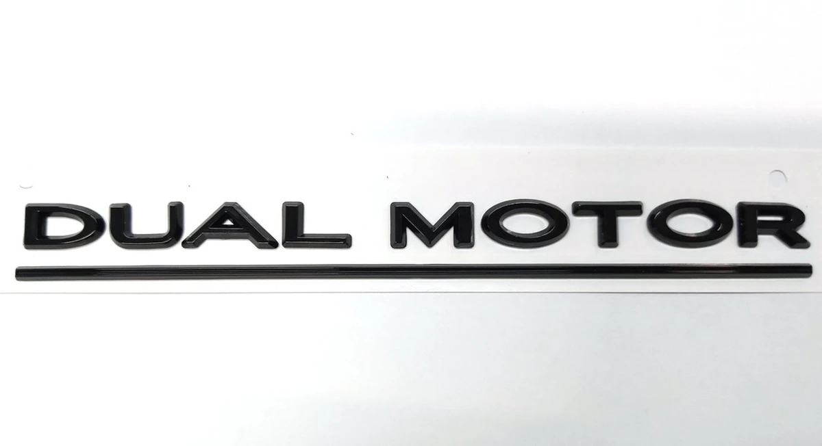 5 M3 DUAL MOTOR PERFORMANCE BADGE, EF glossy black Tesla all models 1484849-00-A