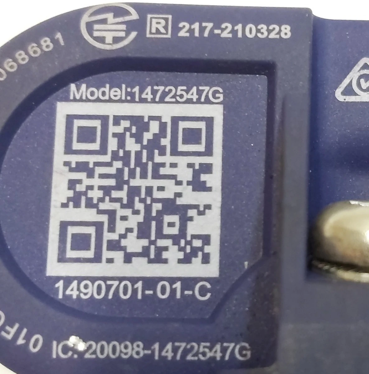 Датчик тиску в шинах TPMS 433 MHz BLE, Black з гільзою в зборі Tesla model 3, model Y 1490701-01-B