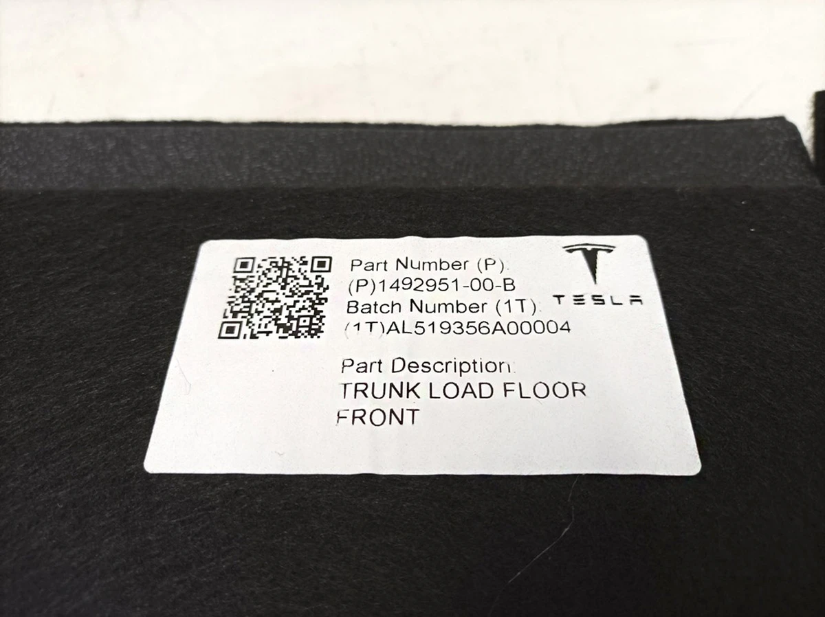 4 Ковровое покрытие багажника передняя часть текстиль Tesla model Y 1492951-00-B
