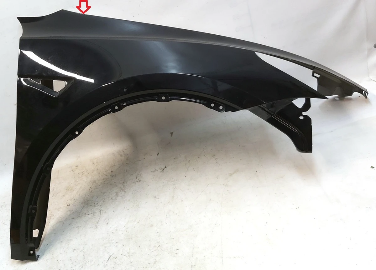 2 Крило переднє праве SOLID BLACK-PBSB із пошкодженням Tesla model Y 1493452-01-A