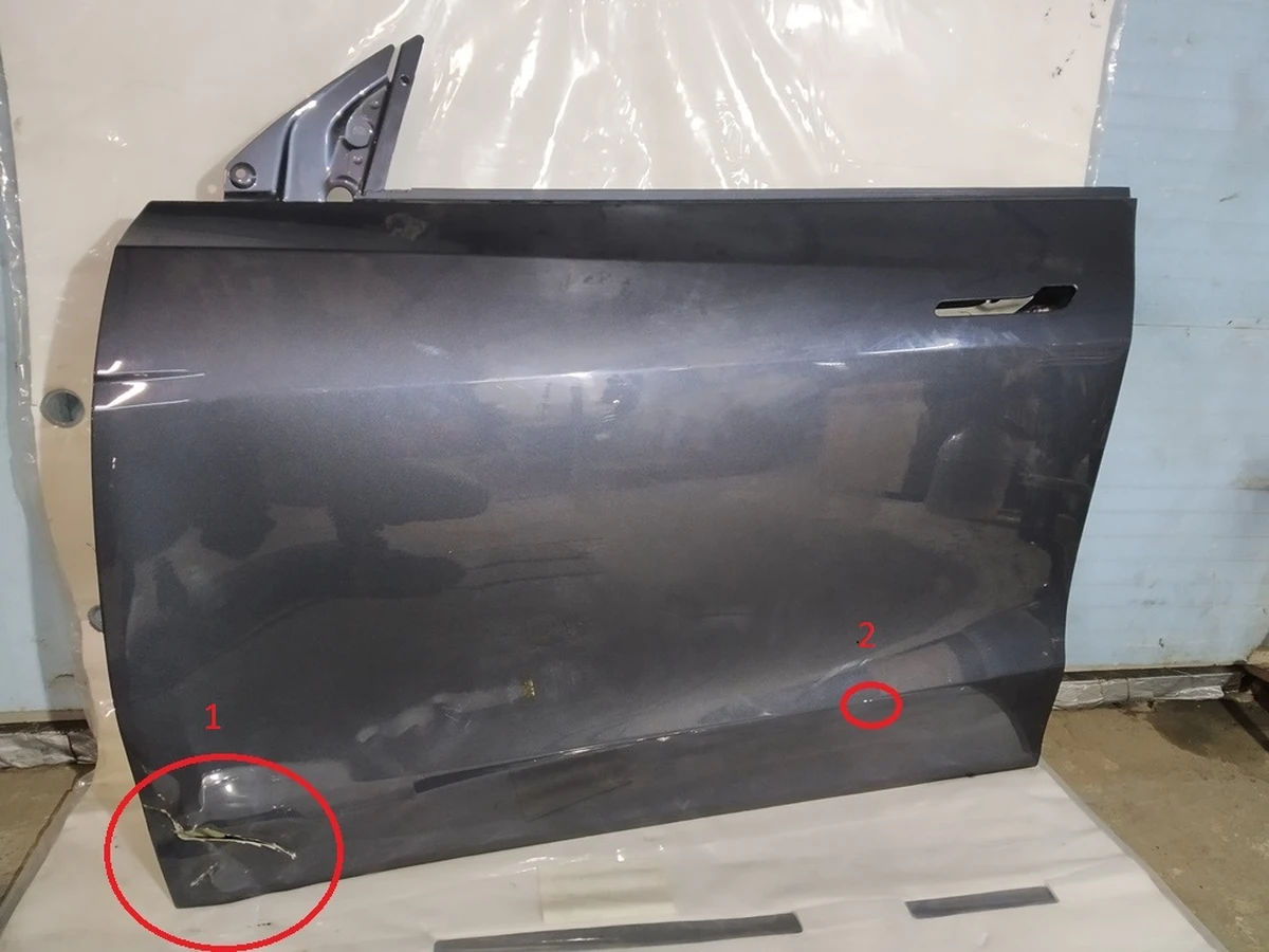 4 Двері передні ліві PMNG з пошкодженням Tesla mode Y 1493549-S0-A