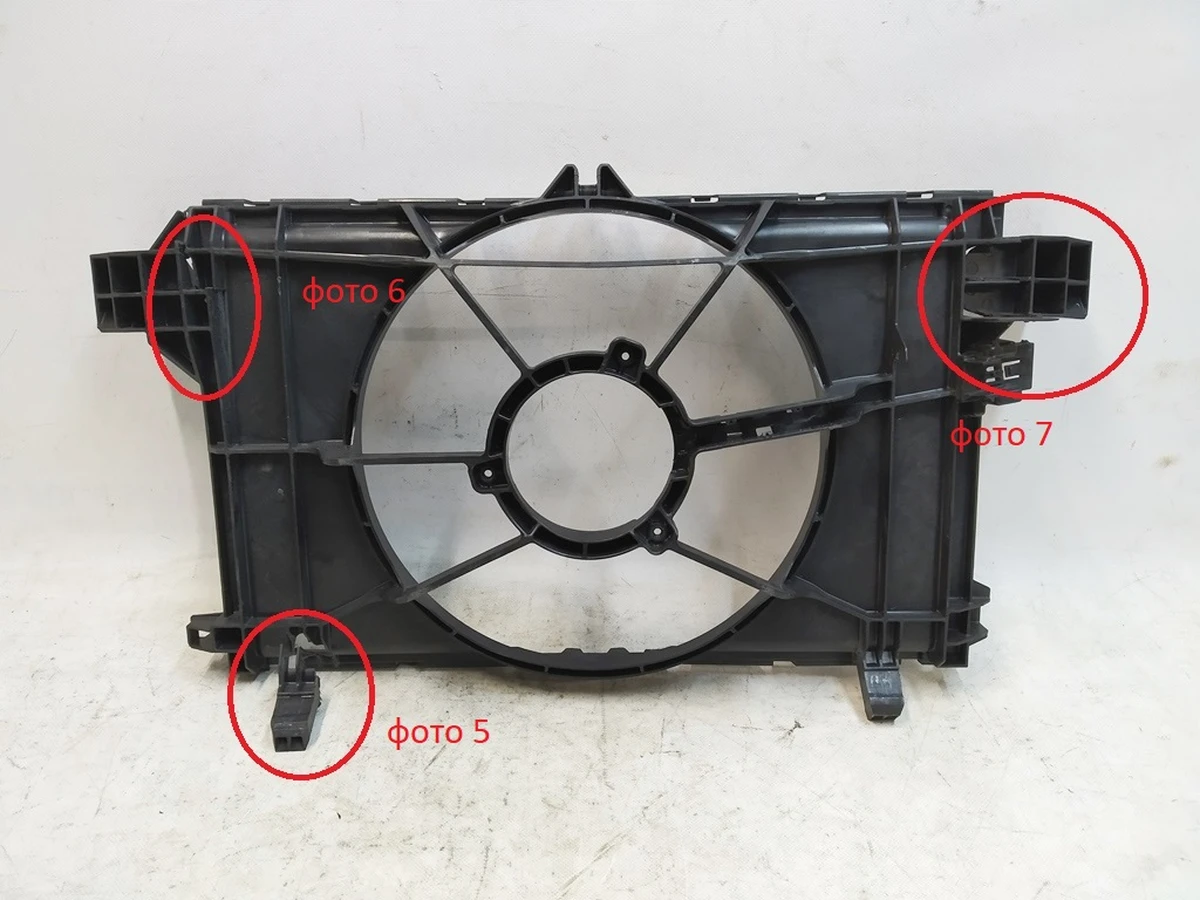 3 SHROUD OF COOLING FAN damaged Tesla Model 3, Model Y 1494179-00-B