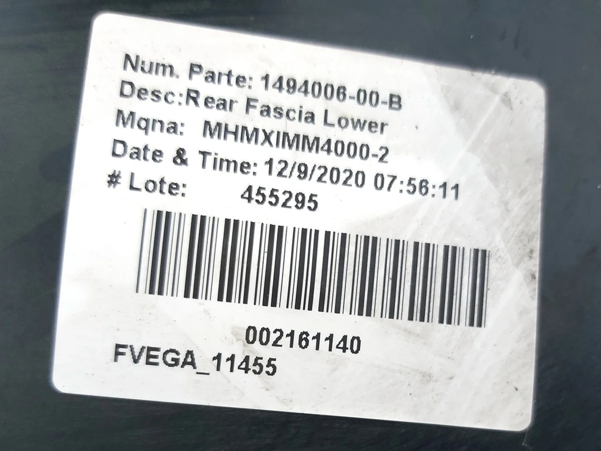 2 Накладка бампера заднього нижня структурна (губа) Tesla model Y 1494006-00-A