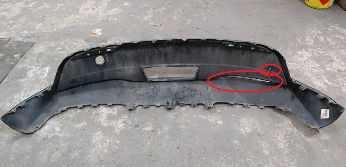 2 Rear Fascia, Lower structural (lip) with damage Tesla model Y 1494006-00-A