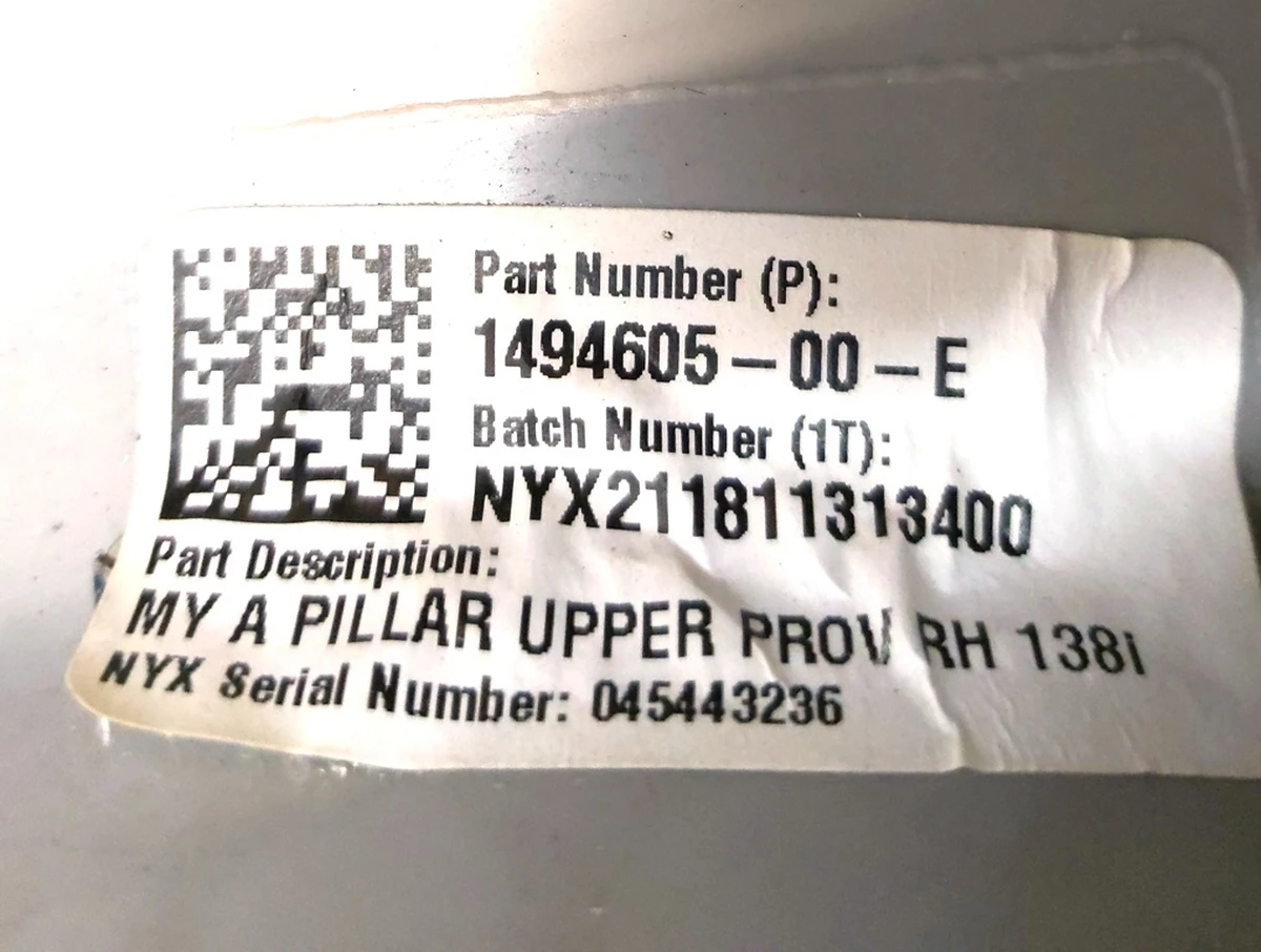 Накладка стійки А верхня права PROV Tesla model Y 1494605-00-E