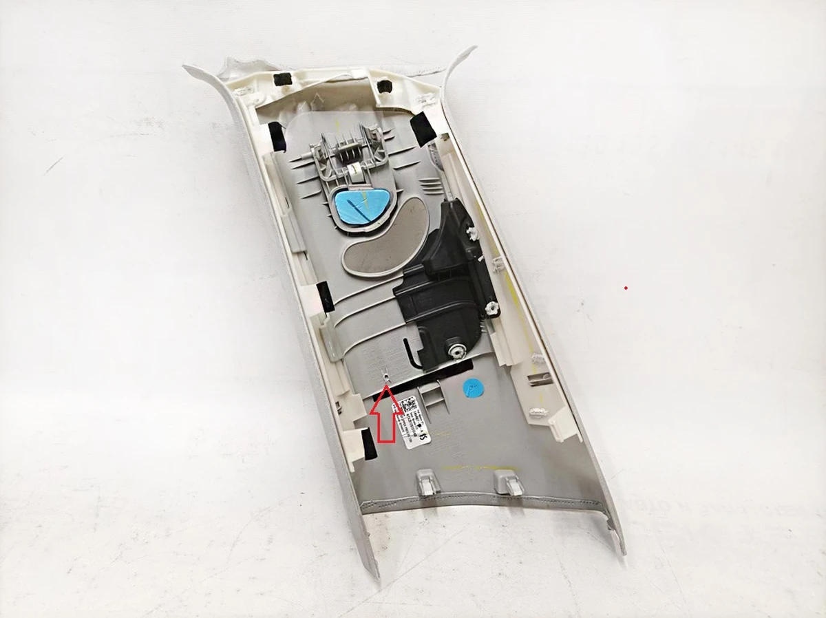 3 Tesla Model Y 1494607-85-A B-pillar upper right side trim with damage.