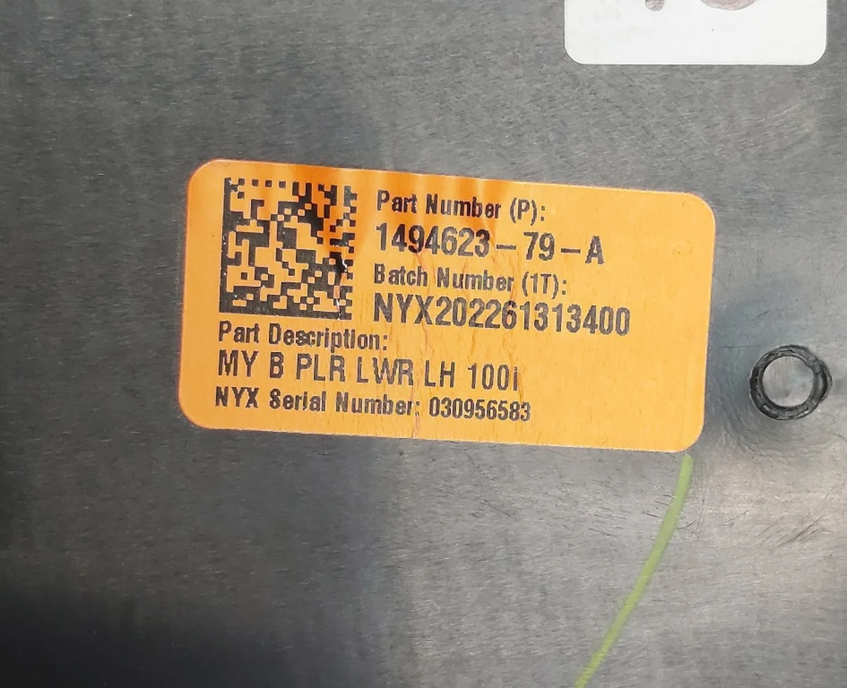 MY, B PILLAR LOWER TRIM, ASY, LH Tesla model Y 1494623-00-E