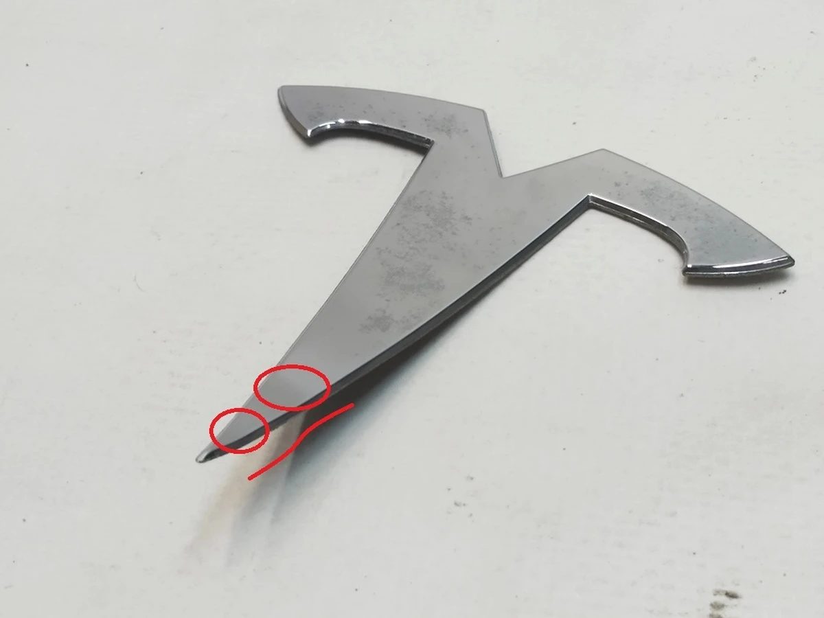 1 M3 Rear T-Badge Tesla Model 3 1494950-00-A