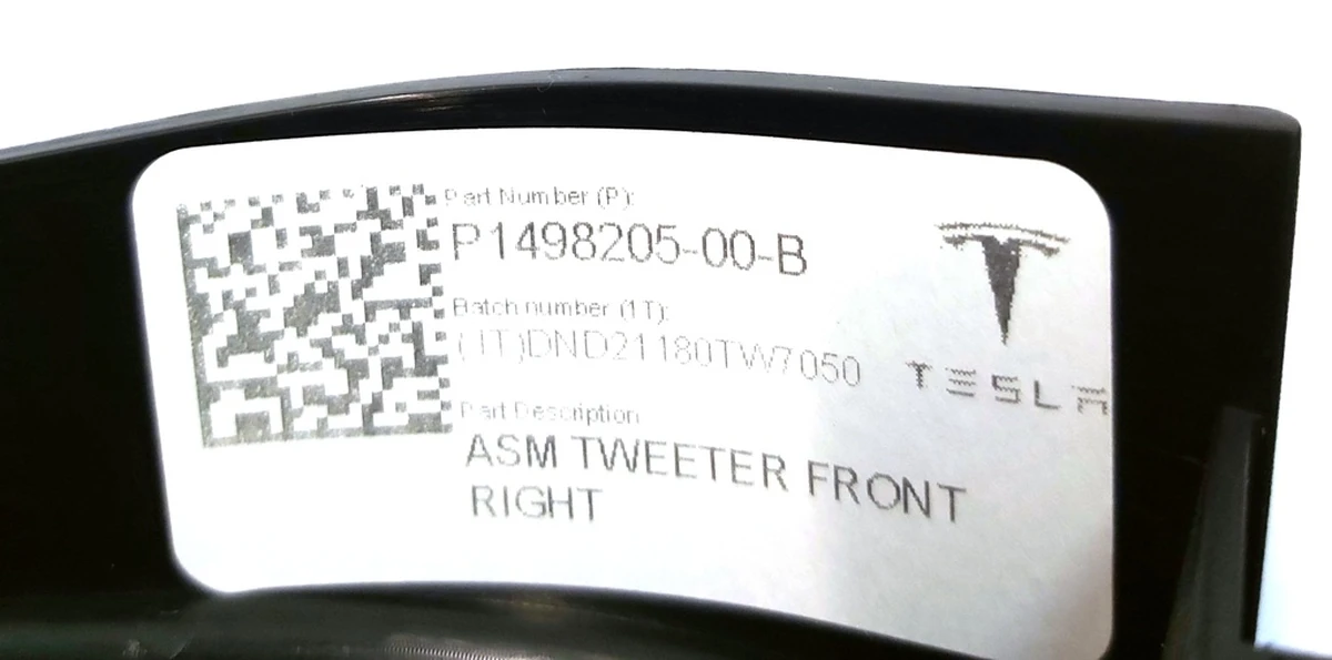 15 Door trim tweeter - Front - Right hand Tesla Model Y 1498205-99-B