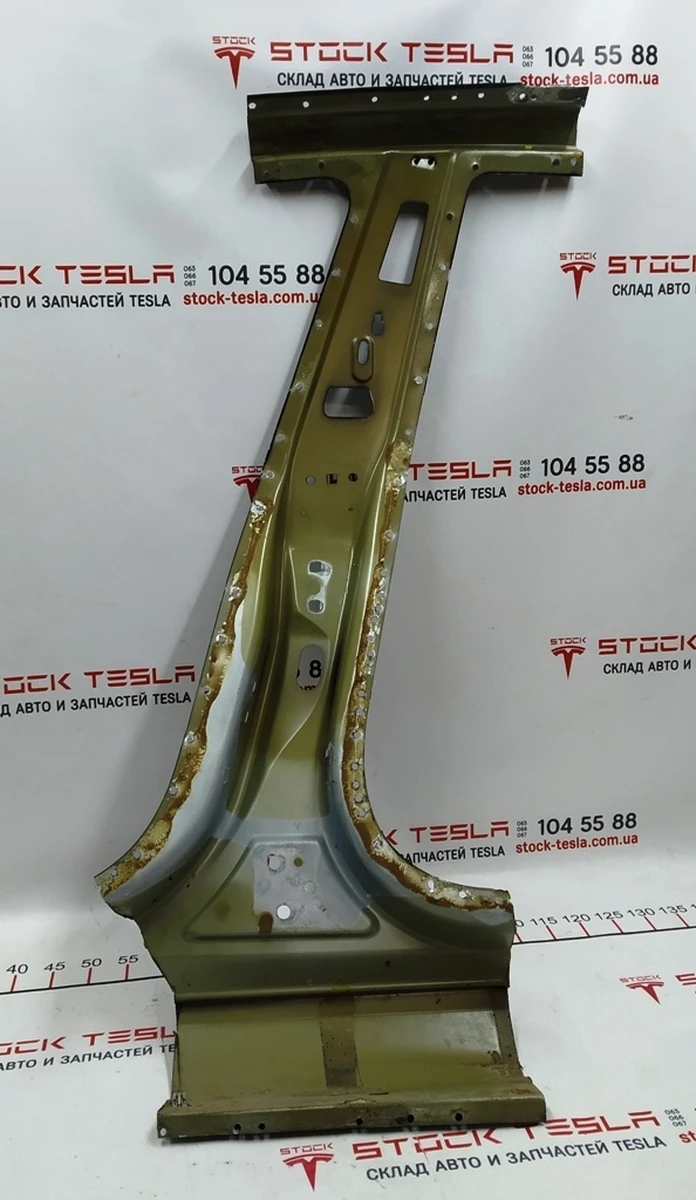 3 Кузовная панель правой стойки B (средней) наружная часть (филенка) (с повреждениями) Tesla model 3 1504888-S0-A