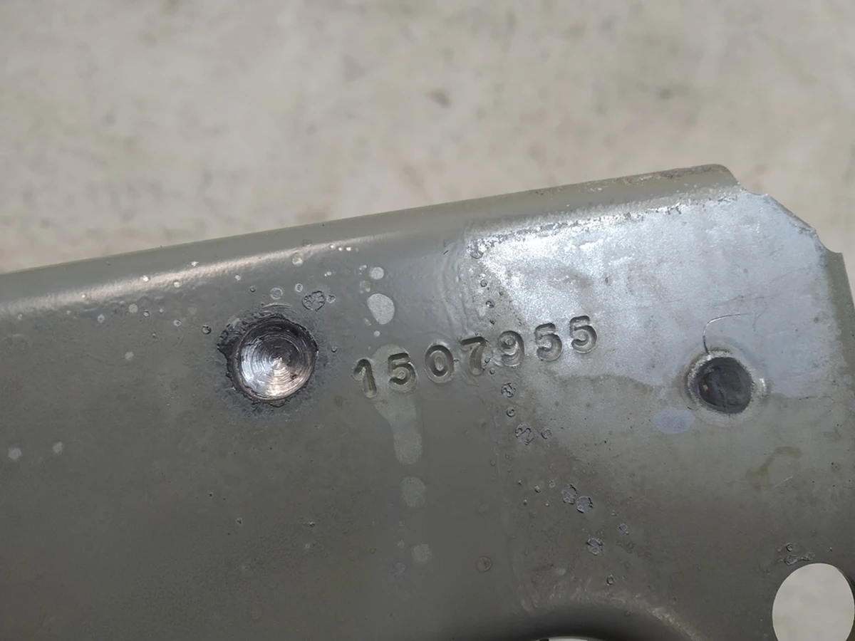 1 MY ASY-PLATE-MY BUMPER MTG RR LH SVC E-COATED damaged Tesla model Y 1507955-S0-A