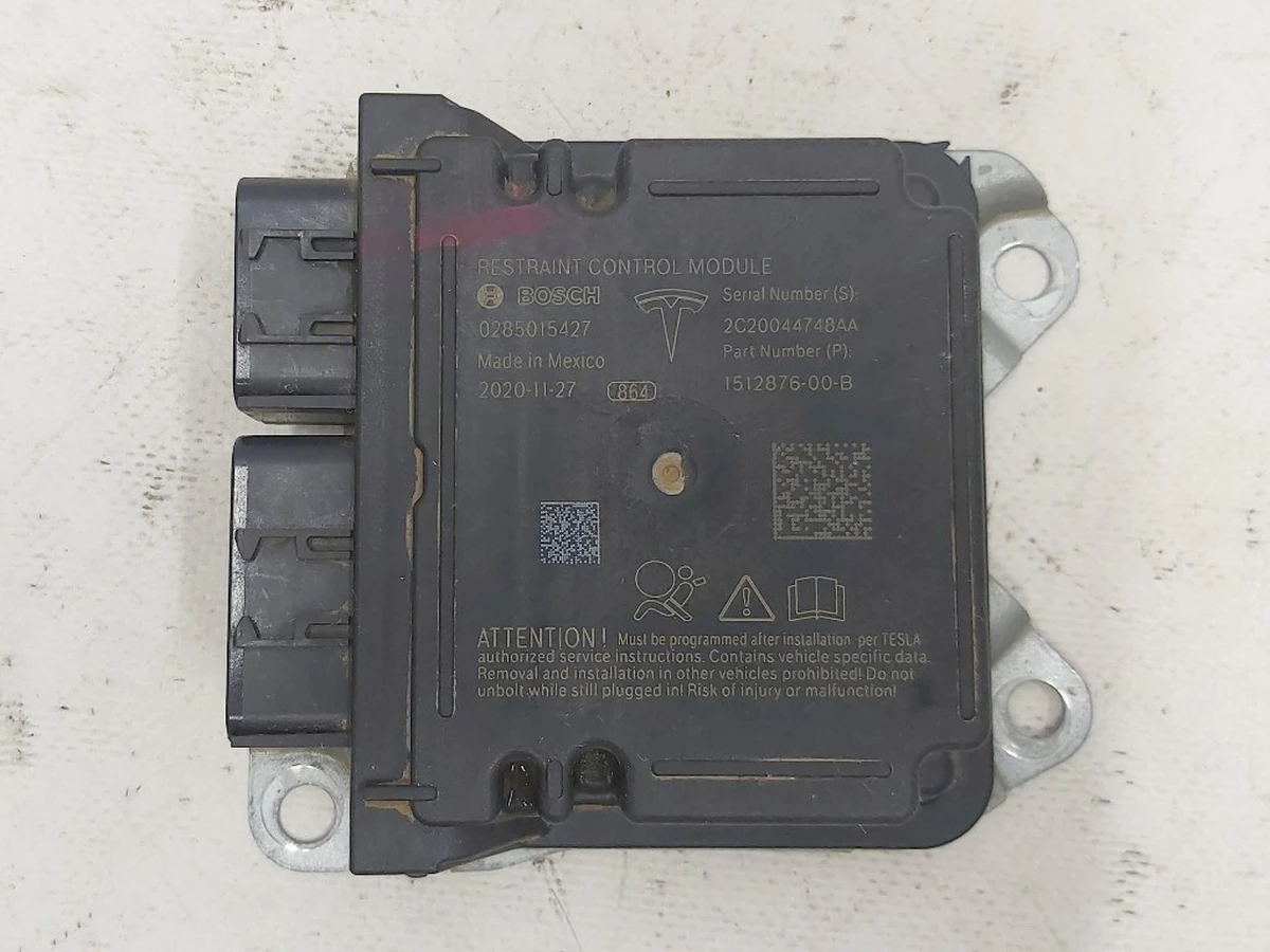 1 Блок AIRBAG AIRBAG Tesla Model S Feb 2021, Model S June 2025, Model X Mar 2021, Model X June 2025, Model 3, Model 3 Jan 2024, Model Y, Model Y Feb 2025 1512876-00-B