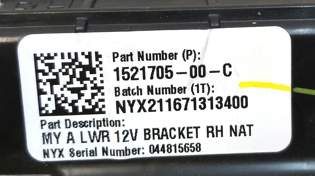 A LOWER, 12V BRACKET, RH Tesla Model Y 1521705-00-C