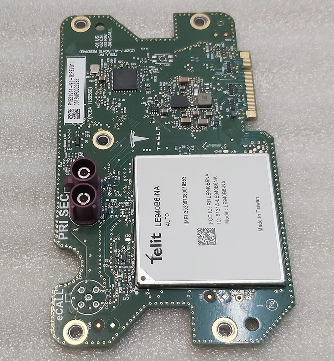 Модем NA (LTE) REV01 Tesla model S REST, model X, model 3, model Y 1521914-S1-B