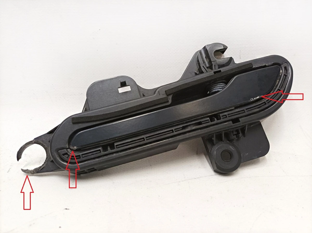 1 Механизм ручки наружной передней задней левой BLACK REV1 с повреждением Tesla Model 3, Model Y 1528114-00-D