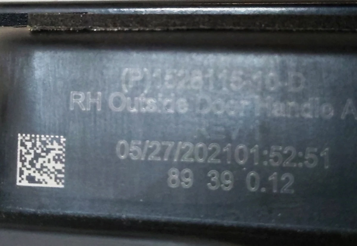 2 Механізм ручки зовнішньої передньої/задньої правої BLACK REV1 Tesla Model 3, Model Y 1528115-00-D