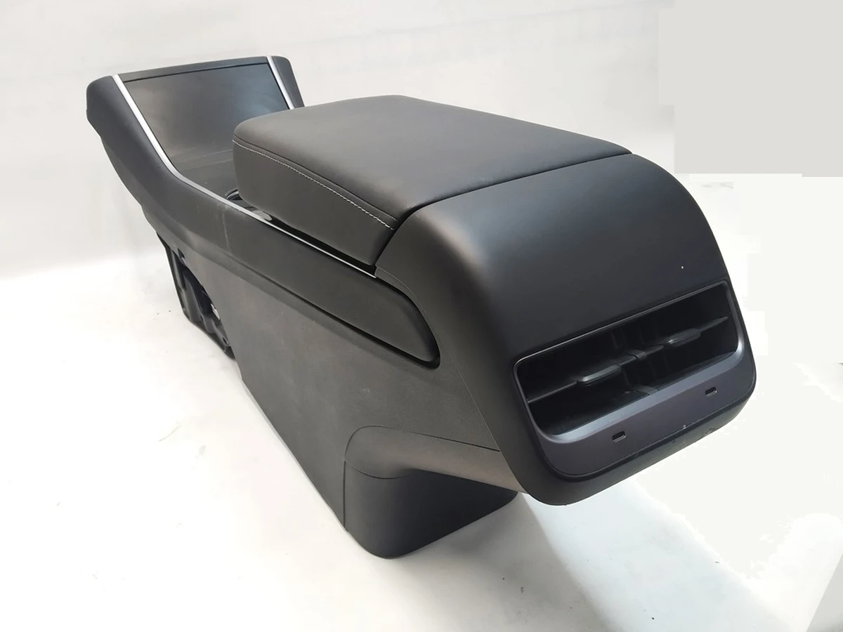 1 Центральная консоль PREM в сборе подлокотник Black без блока взаимодействия с ключом Tesla ModeI 3, ModeI Y 1536685-00-B