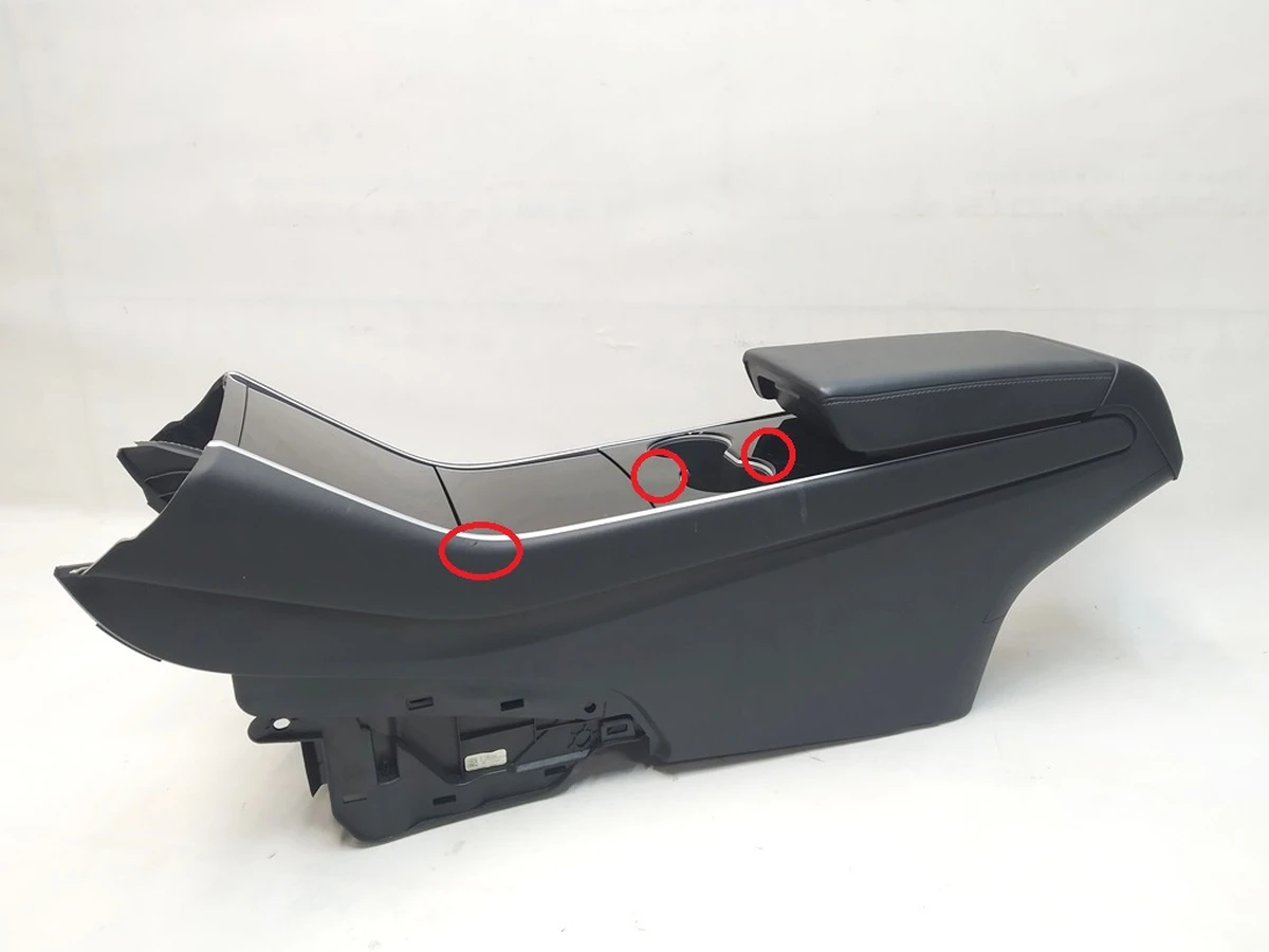 1 Центральная консоль PREM в сборе подлокотник Black без блока взаимодействия с ключом Tesla ModeI 3, ModeI Y 1536685-00-B