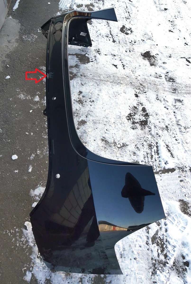 1 MY REAR FASCIA SVC, SOLID BLACK-PBSB with damage Tesla model Y 1493735-S1-A