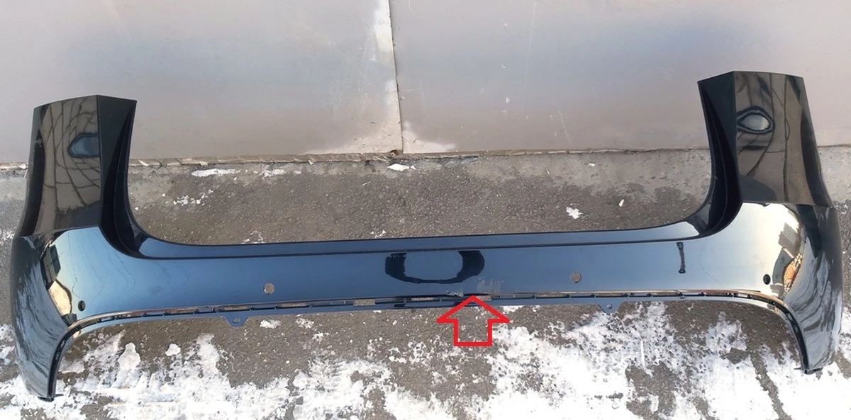1 MY REAR FASCIA SVC, SOLID BLACK-PBSB with damage Tesla model Y 1493735-S1-A