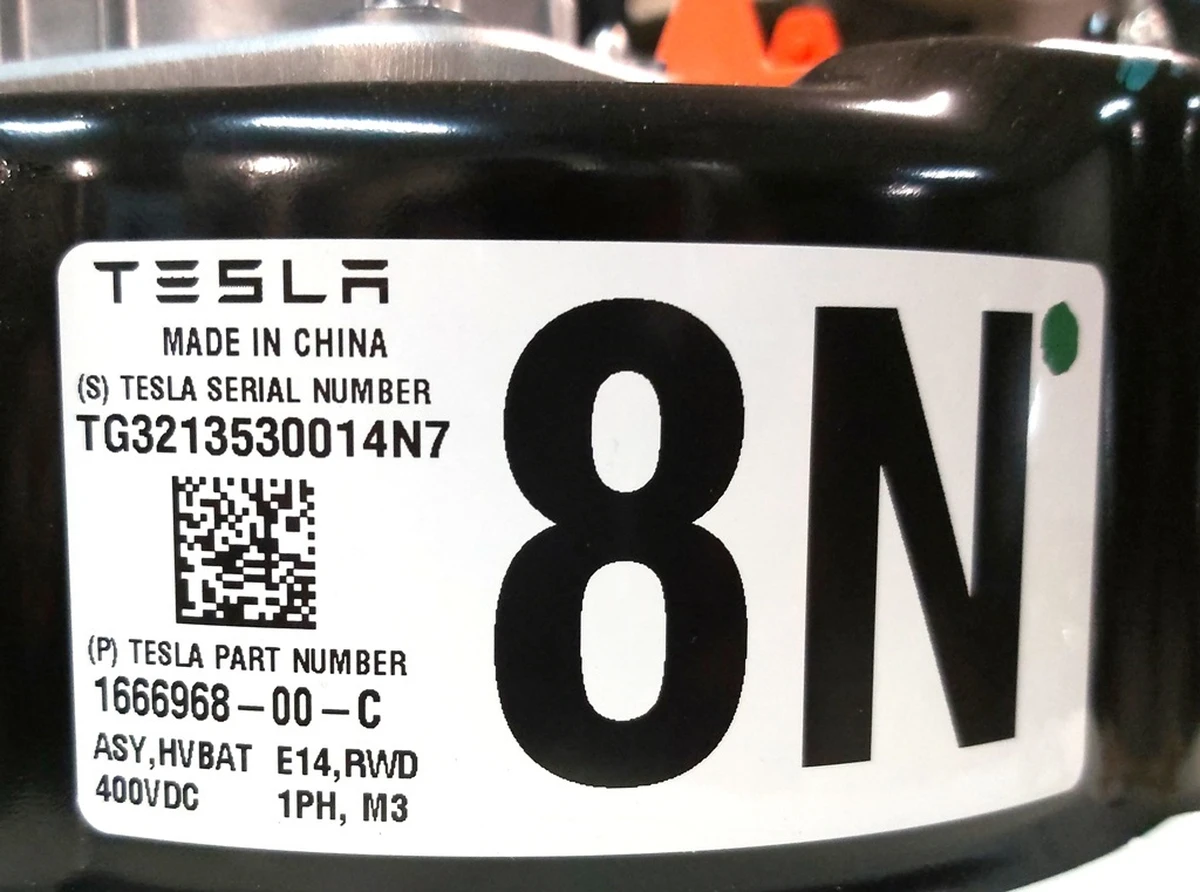 1 ASY,HVBAT,E1P,RWD,1PH, LFP Tesla model 3 1104428-00-N