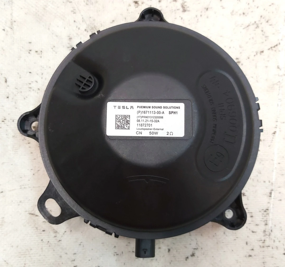 12 Динамік шумогенератор для пішоходів PREMIUM SOUND SOLUTIONS 50W Tesla Model X Mar 2021, Model 3, Model 3 Jan 2024, Model Y, Model Y Feb 2 1671113-00-A