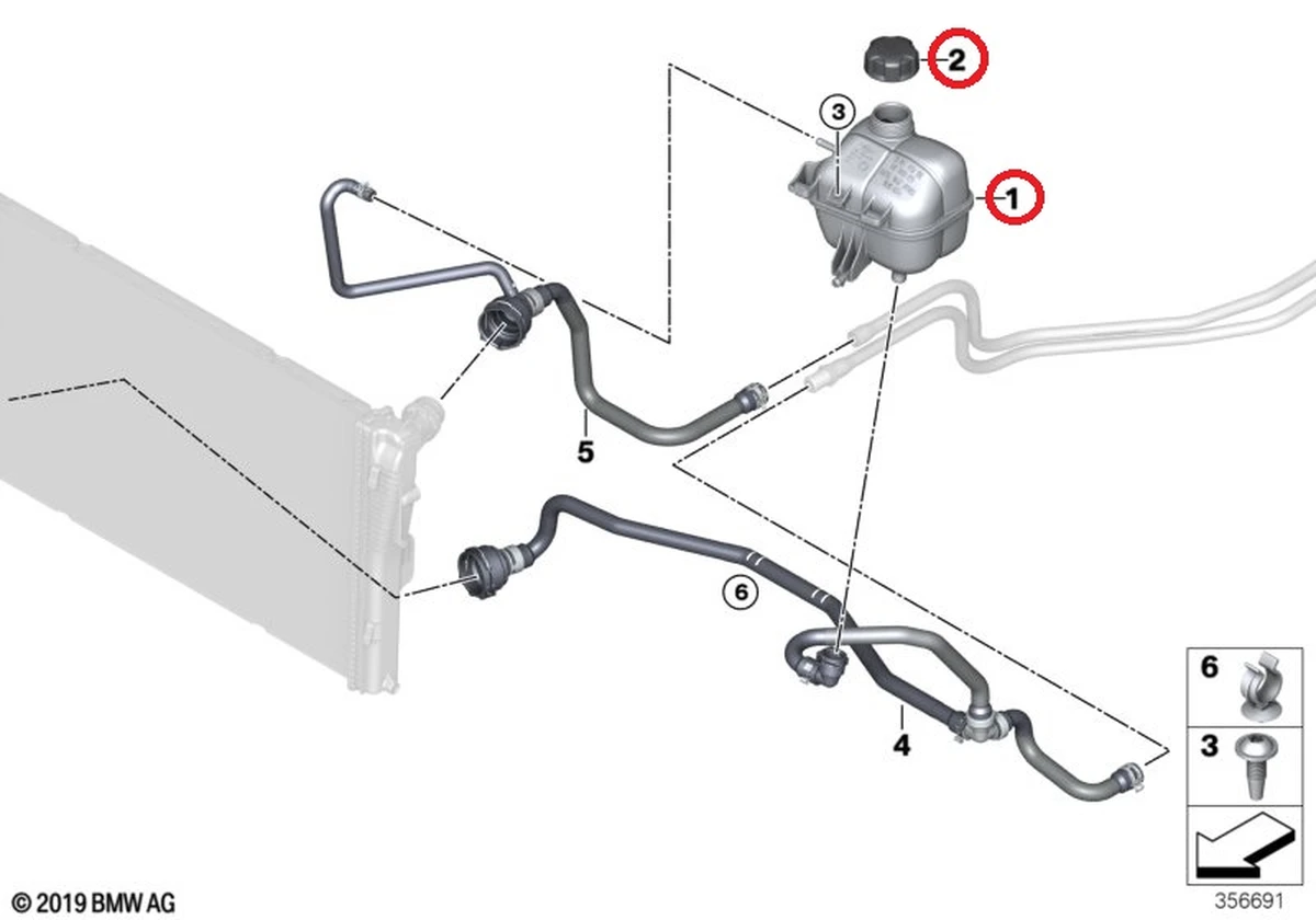 Розширювальний бачок охолоджуючої рідини в зборі з кришкою BMW I3 17137823626