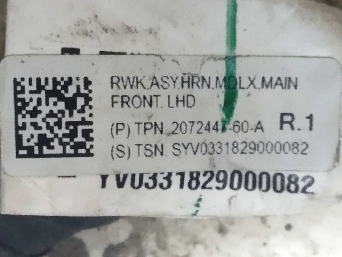 1 ASY,HRN,MDLX,LHD,MAIN FRONT with damage Tesla model X 2072447-00-A