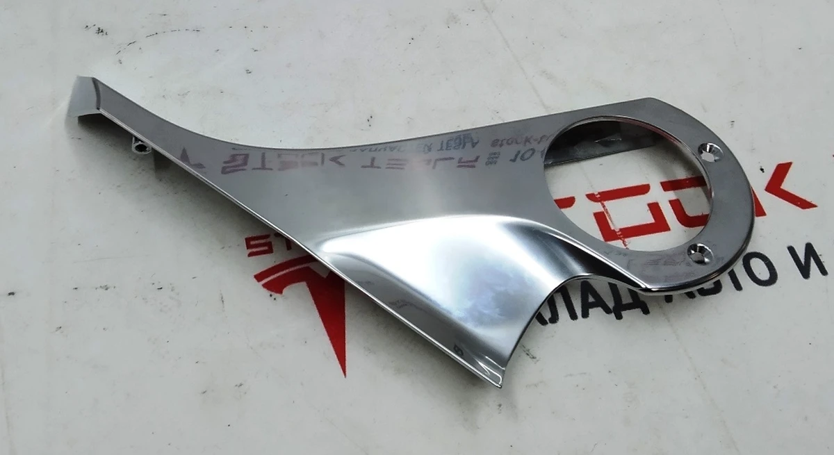 2 Cover of the mirror bracket, outer right upper 2287.3002 CHROME Tesla Model 3 1110778-00, 1592032-00