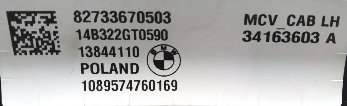 Left side airbag mounting bracket (curtain) BMW i3 72127336705